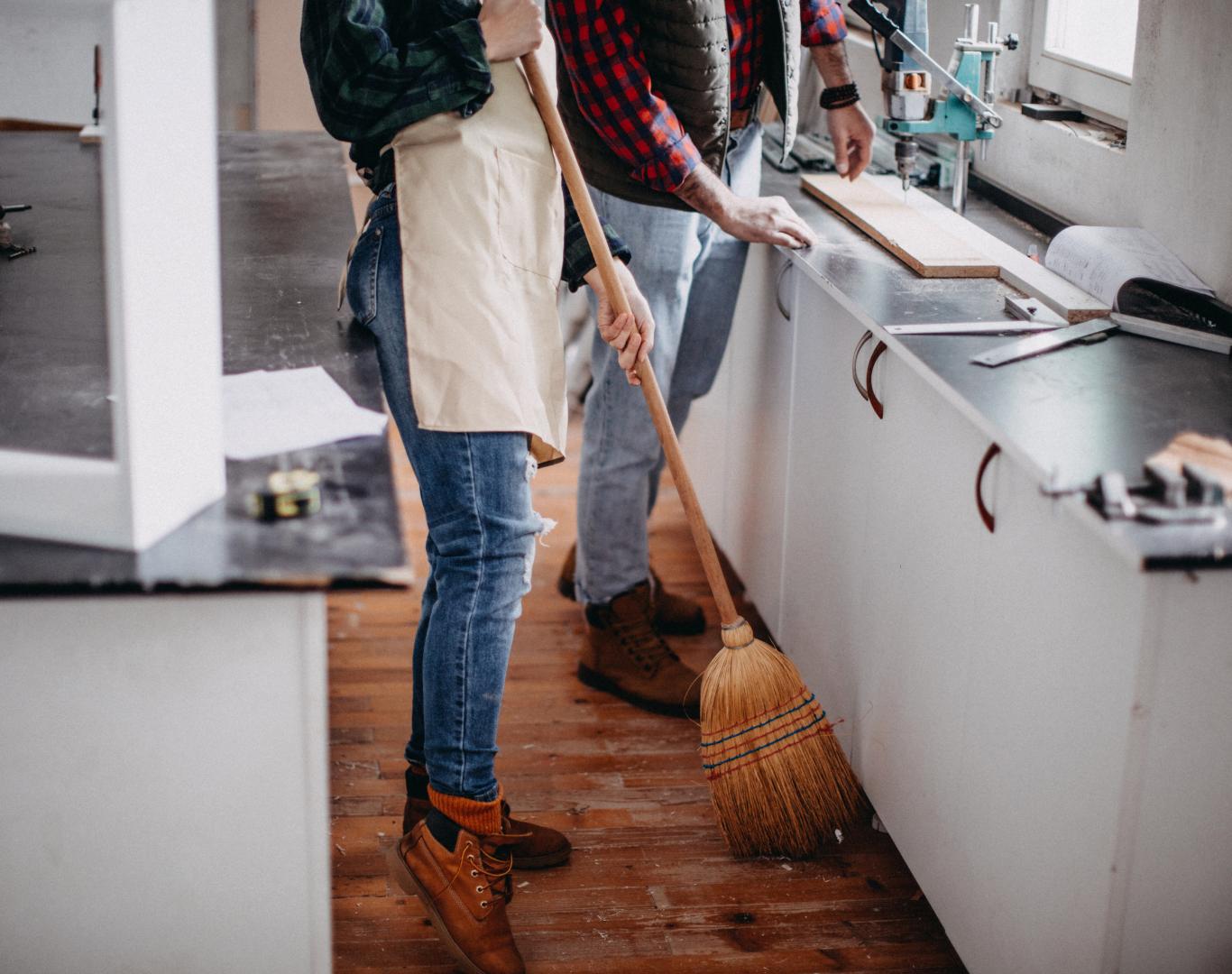 Professional cleaners performing House Cleaning Service in Midwest City, OK inside a well-maintained home